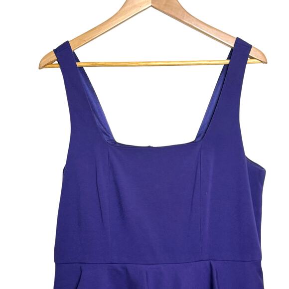 Vivienne Tam Size Large Purple Tiered Peplum Tank Dress - Picture 2 of 7